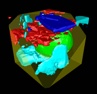 3D Raman Image of a pollen in crystalline honey